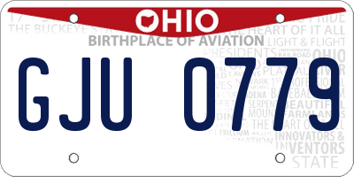 OH license plate GJU0779