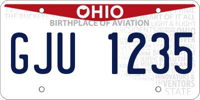 OH license plate GJU1235