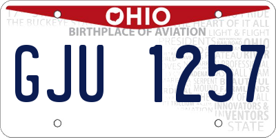 OH license plate GJU1257