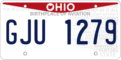 OH license plate GJU1279