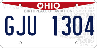 OH license plate GJU1304