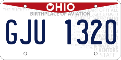 OH license plate GJU1320