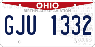 OH license plate GJU1332