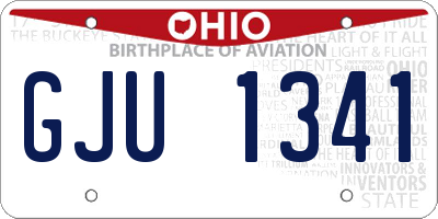 OH license plate GJU1341