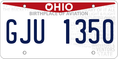 OH license plate GJU1350