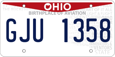 OH license plate GJU1358