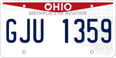OH license plate GJU1359