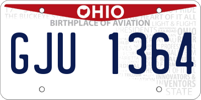 OH license plate GJU1364