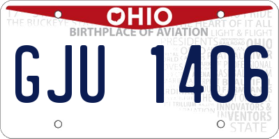 OH license plate GJU1406