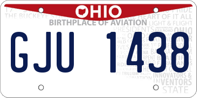 OH license plate GJU1438