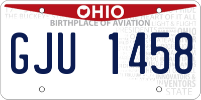 OH license plate GJU1458