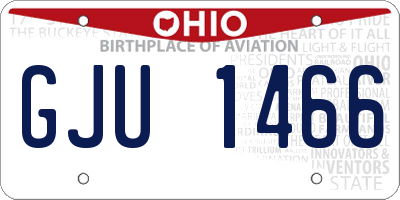 OH license plate GJU1466