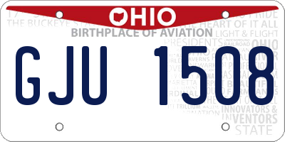 OH license plate GJU1508