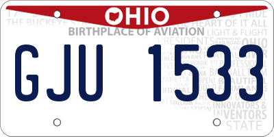 OH license plate GJU1533
