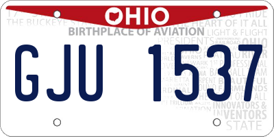 OH license plate GJU1537