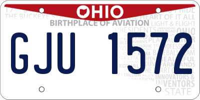 OH license plate GJU1572