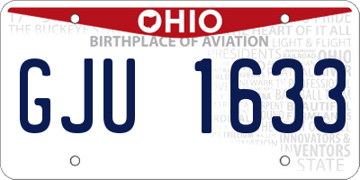 OH license plate GJU1633