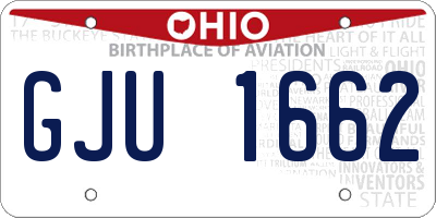OH license plate GJU1662