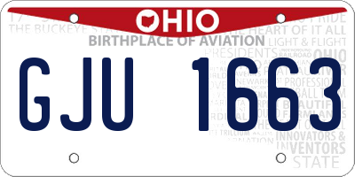 OH license plate GJU1663