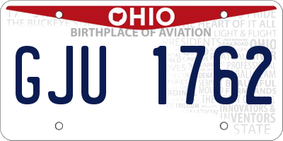 OH license plate GJU1762