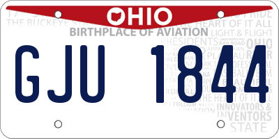 OH license plate GJU1844