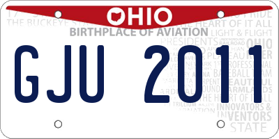 OH license plate GJU2011