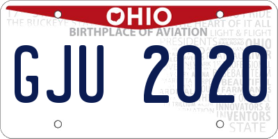 OH license plate GJU2020