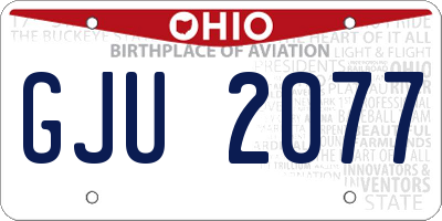 OH license plate GJU2077