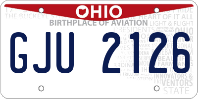 OH license plate GJU2126
