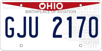 OH license plate GJU2170