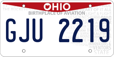 OH license plate GJU2219
