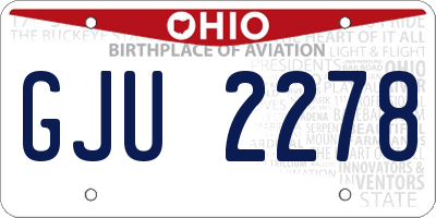 OH license plate GJU2278