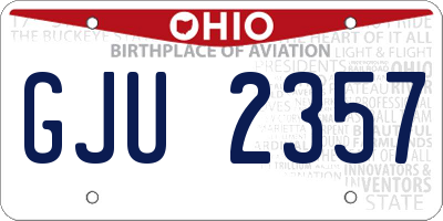 OH license plate GJU2357