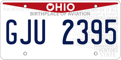 OH license plate GJU2395
