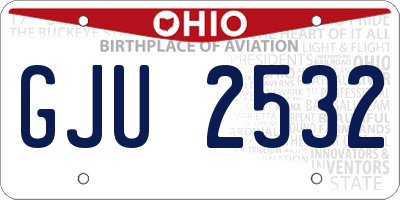 OH license plate GJU2532