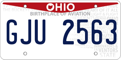 OH license plate GJU2563