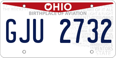 OH license plate GJU2732
