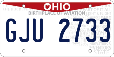 OH license plate GJU2733
