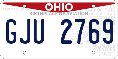OH license plate GJU2769