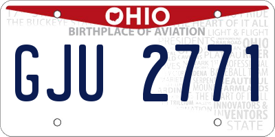 OH license plate GJU2771