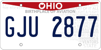 OH license plate GJU2877