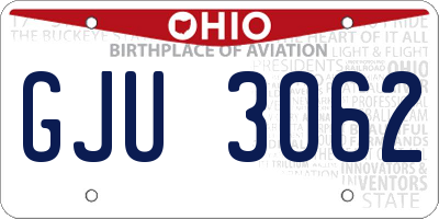 OH license plate GJU3062