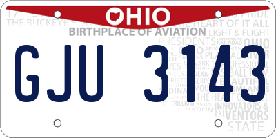 OH license plate GJU3143
