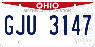 OH license plate GJU3147
