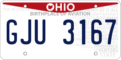 OH license plate GJU3167