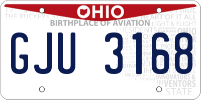 OH license plate GJU3168