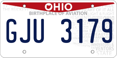 OH license plate GJU3179