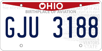 OH license plate GJU3188