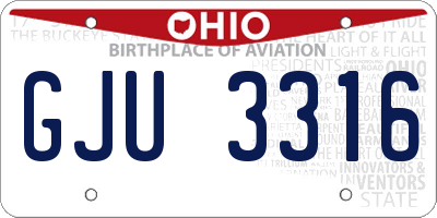 OH license plate GJU3316