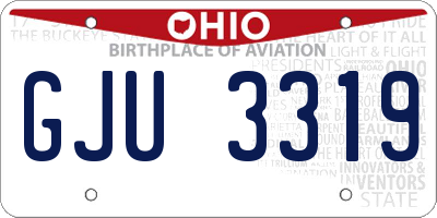 OH license plate GJU3319